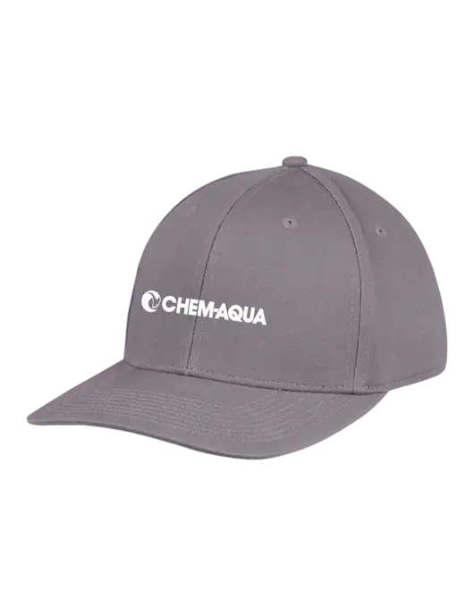 Premium Modern Structured Twill Charcoal Snapback Cap w/Chem-Aqua Logo