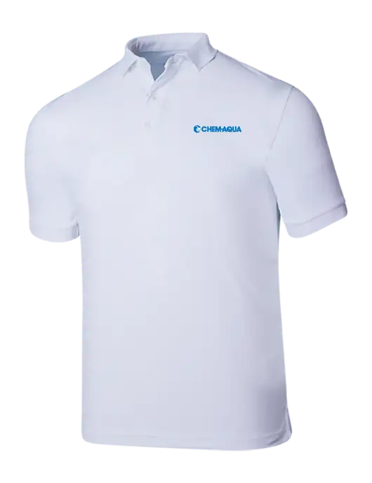 Callaway Ottoman Bright White Polo w/Chem-Aqua Logo