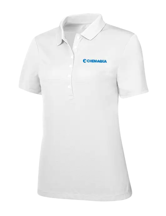 Callaway Womens Ottoman Bright White Polo w/Chem-Aqua Logo
