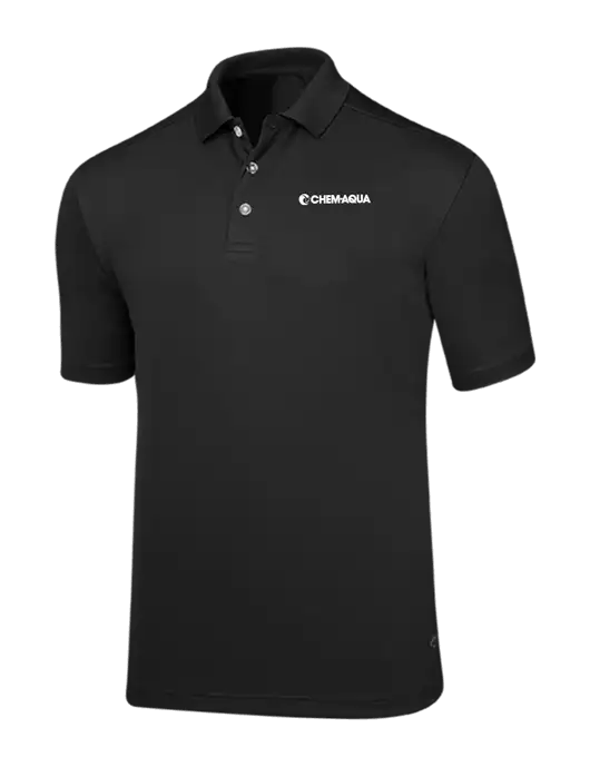Callaway Core Black Performance Polo w/Chem-Aqua Logo