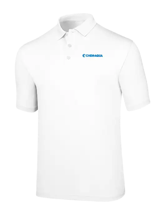 Callaway Opti-Dri White Chev Polo w/Chem-Aqua Logo