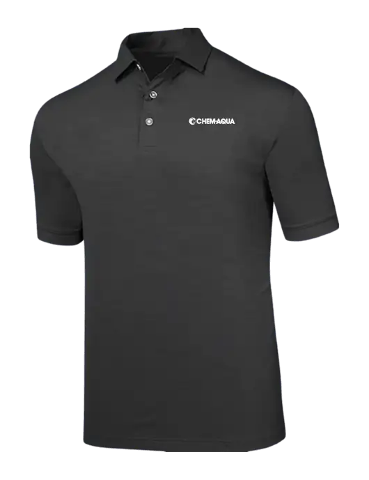 Callaway Black Fashion Tonal Polo w/Chem-Aqua Logo