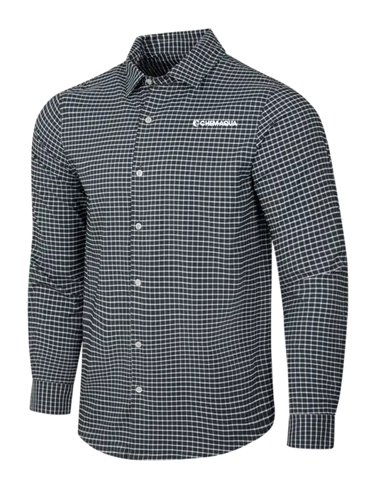 Dark Grey/White City Stretch Shirt w/Chem-Aqua Logo