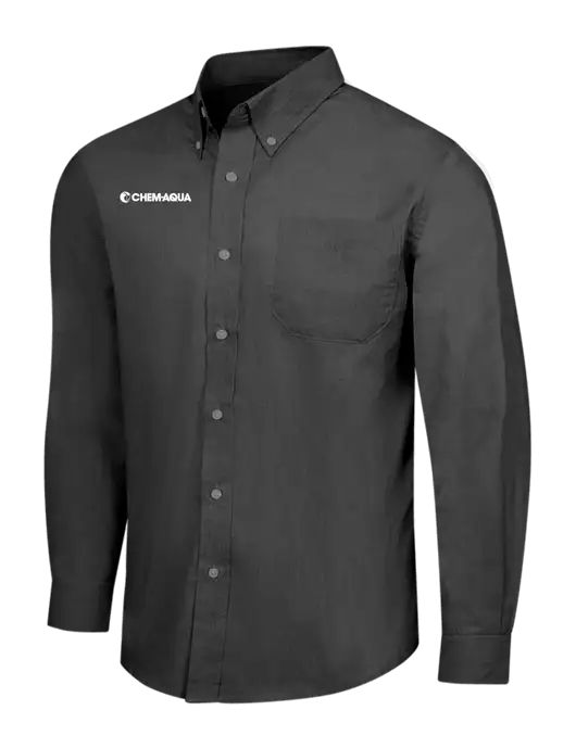 Soft Black Crosshatch Easy Care Shirt w/Chem-Aqua Logo