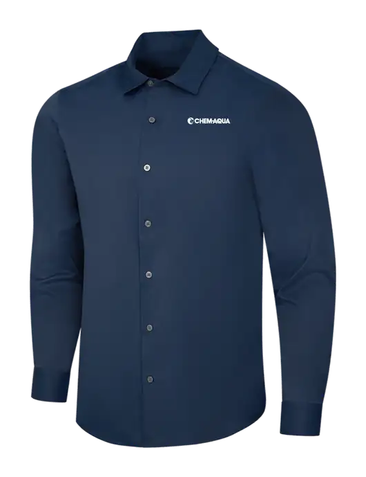 Navy City Stretch Shirt w/Chem-Aqua Logo