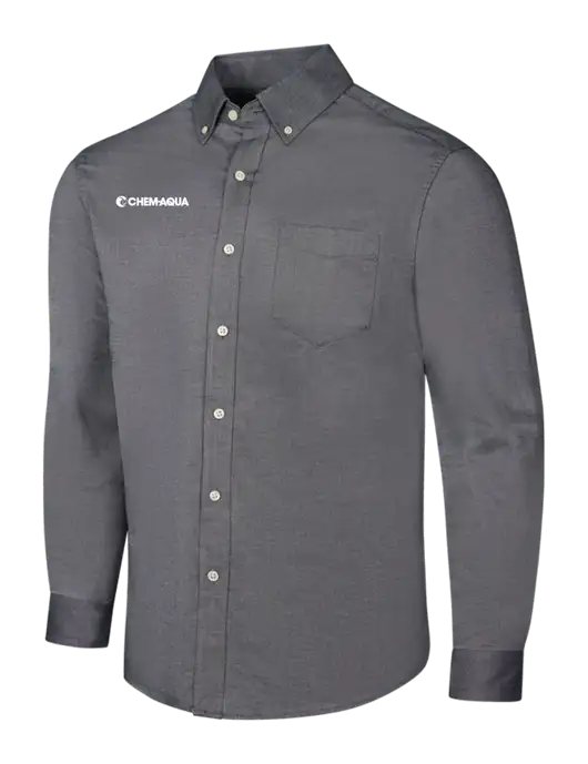 Dark Grey SuperPro Oxford Shirt w/Chem-Aqua Logo