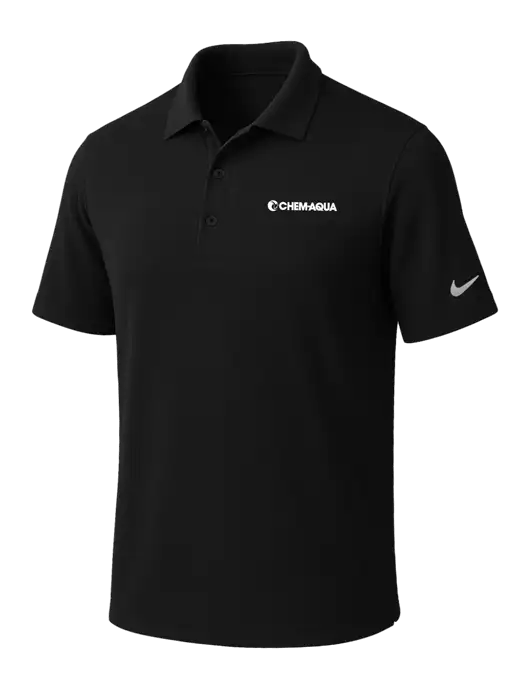 NIKE Black Dri-Fit Micro Pique Polo w/Chem-Aqua Logo