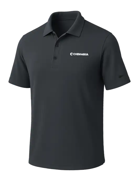 NIKE Dark Grey Dri-Fit Micro Pique Polo w/Chem-Aqua Logo