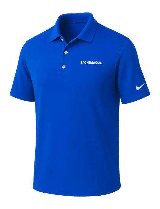 NIKE Royal Dri-Fit Micro Pique Polo w/Chem-Aqua Logo