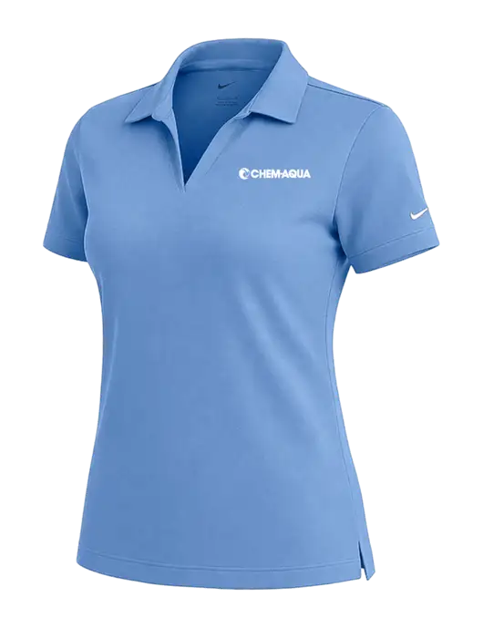 NIKE Carolina Blue Womens Dri-Fit Micro Pique Polo w/Chem-Aqua Logo