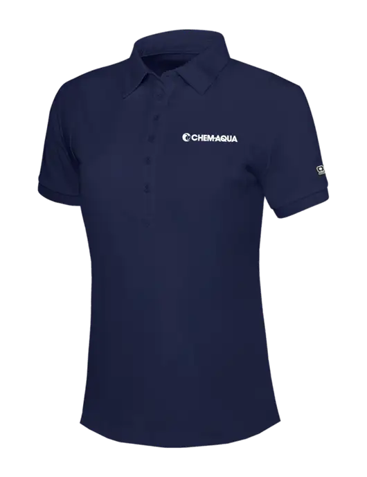 OGIO Womens Navy Jewel Polo w/Chem-Aqua Logo