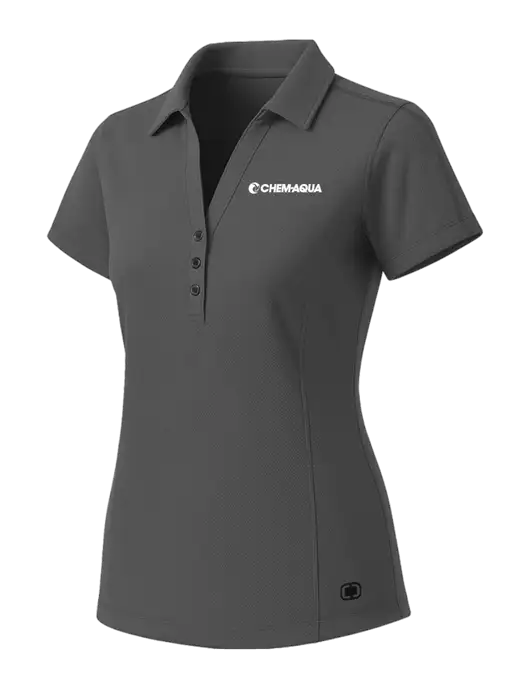 OGIO Womens Medium Grey ONYX Polo w/Chem-Aqua Logo