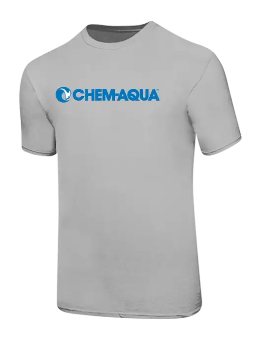 Ring Spun Silver 4.5 oz T-Shirt w/Chem-Aqua Logo