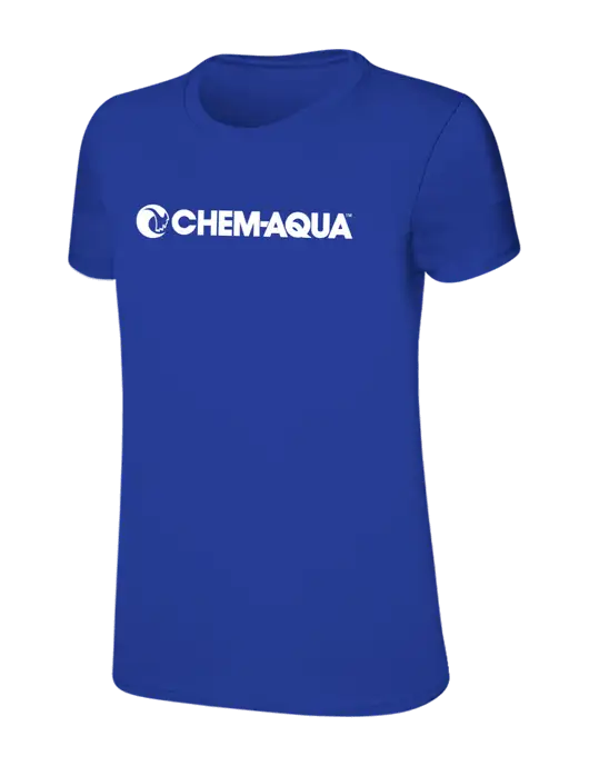 Womens Ring Spun Royal 4.5 oz T-Shirt w/Chem-Aqua Logo