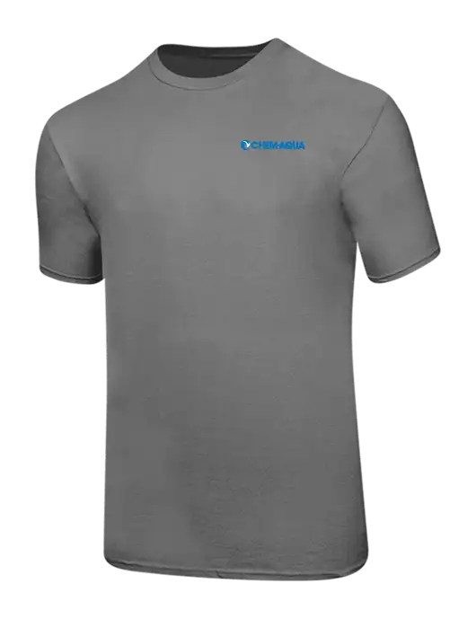Ring Spun Medium Grey 4.5 oz T-Shirt w/Chem-Aqua Logo