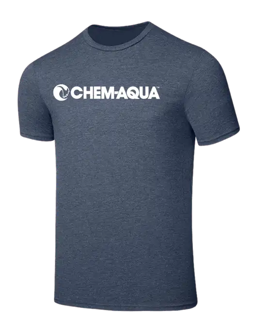 Seriously Soft Heathered Navy T-Shirt w/Chem-Aqua Logo