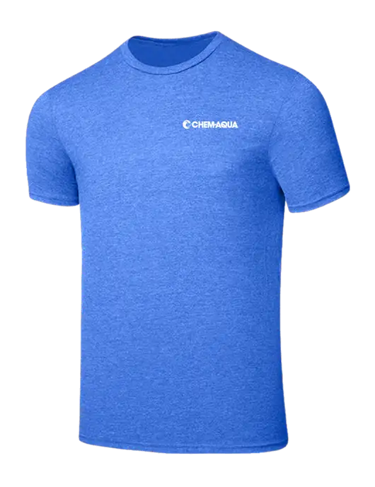 Seriously Soft Heathered Royal T-Shirt w/Chem-Aqua Logo