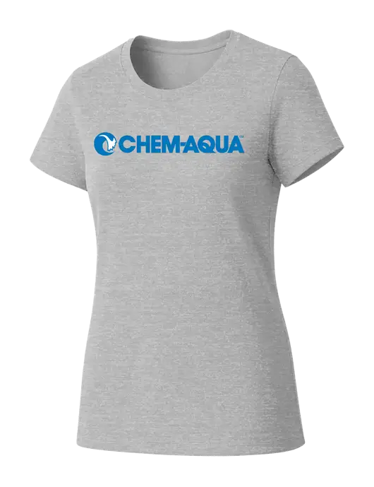 Womens Seriously Soft Light Heathered Grey T-Shirt w/Chem-Aqua Logo