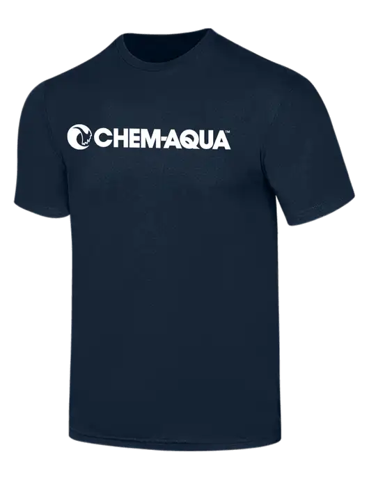 Simply Soft Navy 4.5oz  Poly/Combed Ring Spun Cotton T-Shirt w/Chem-Aqua Logo