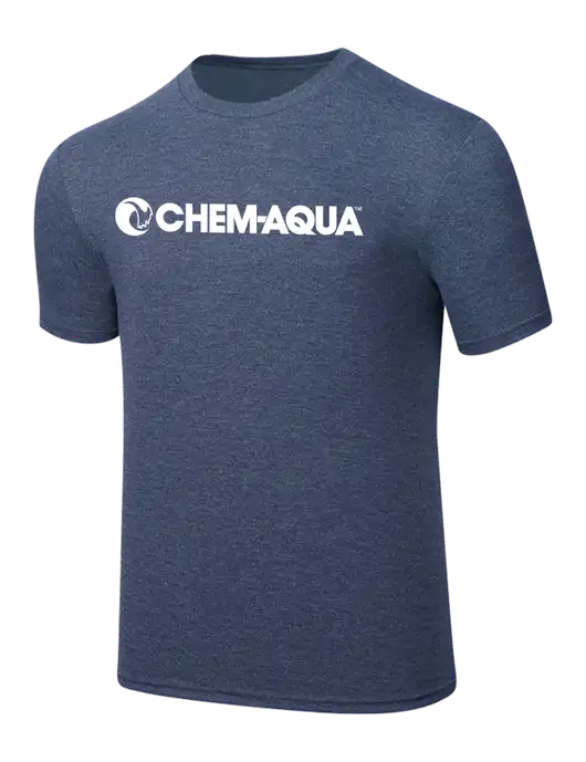 Simply Soft Navy Frost 4.5oz  Poly/Combed Ring Spun Cotton T-Shirt w/Chem-Aqua Logo