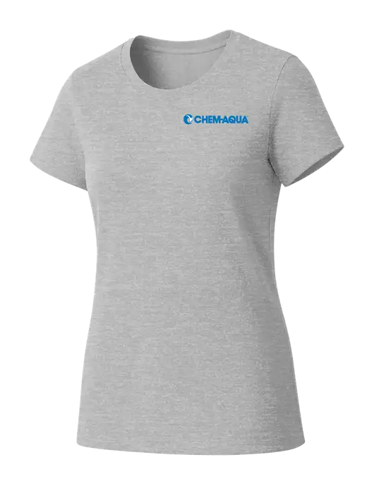 Womens Seriously Soft Light Heathered Grey T-Shirt w/Chem-Aqua Logo