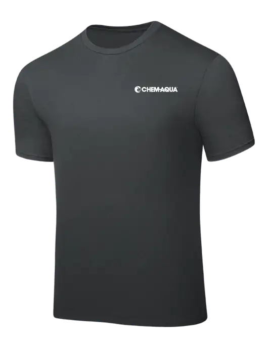 Dark Grey PosiCharge Competitor Tee w/Chem-Aqua Logo