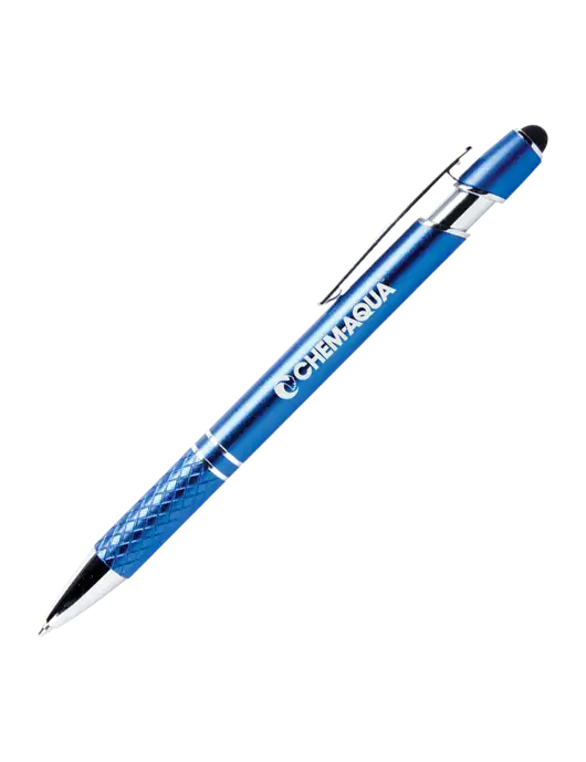 Valencia Blue Stylus Pen - Black Ink w/Chem-Aqua Logo