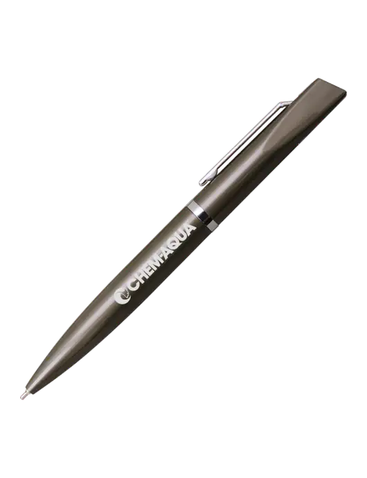 Santos Gunmetal Pen - Black Ink w/Chem-Aqua Logo
