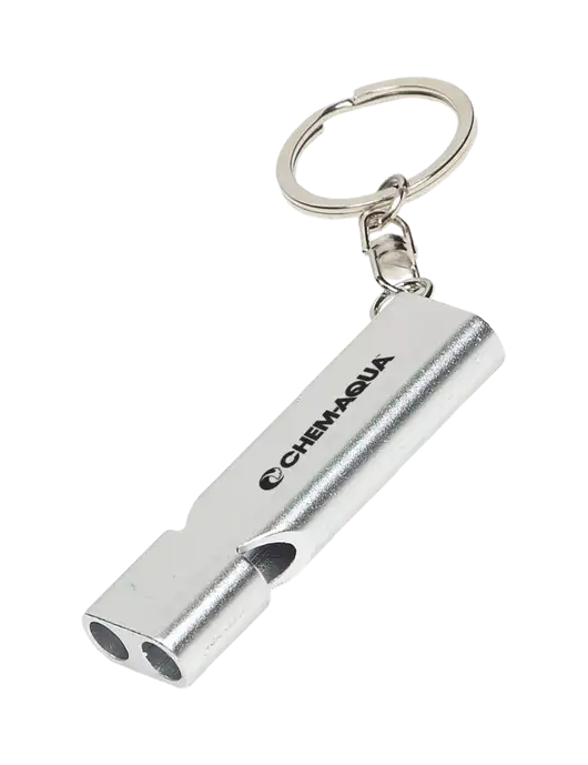 Quick Alert Silver Safety Whistle w/Chem-Aqua Logo