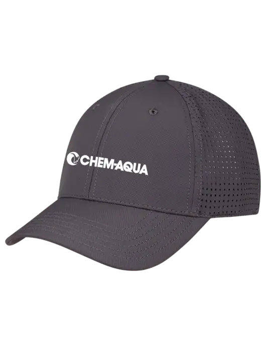 Charcoal Performance Stretchable Cap Hook & Loop w/Chem-Aqua Logo