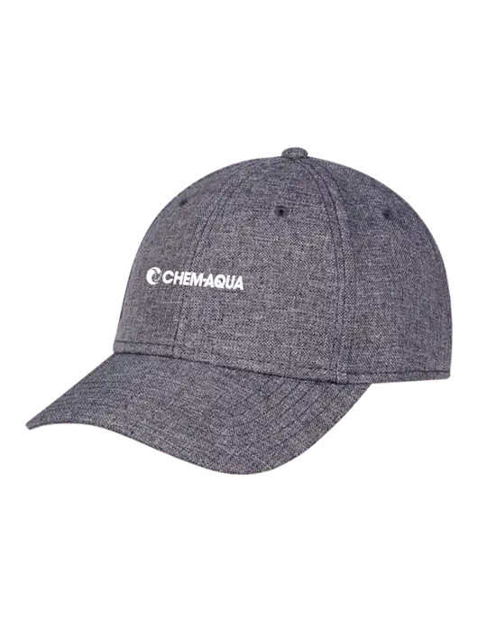 Heather Charcoal Structured Linen Look Cap Hook & Loop w/Chem-Aqua Logo