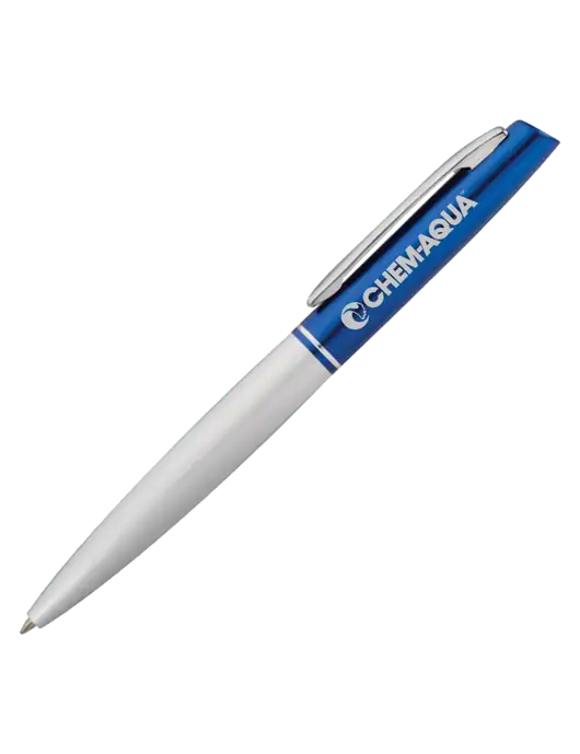 Hamlin Blue Ballpoint - Blue Ink w/Chem-Aqua Logo