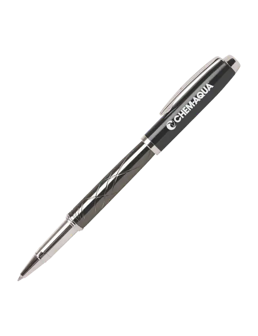 Modernist Black Rollerball Pen - Black Ink w/Chem-Aqua Logo