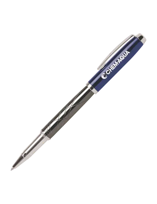 Modernist Blue Rollerball Pen - Black Ink w/Chem-Aqua Logo