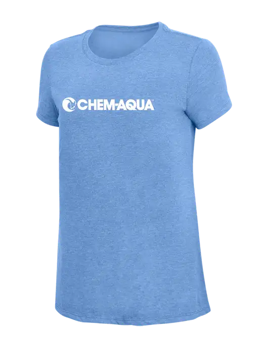 Womens Simply Soft Maritime Frost 4.5oz Poly/Combed Ring Spun Cotton T-Shirt
 w/Chem-Aqua Logo
