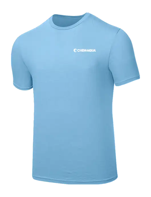 Seriously Soft Light Blue T-Shirt w/Chem-Aqua Logo