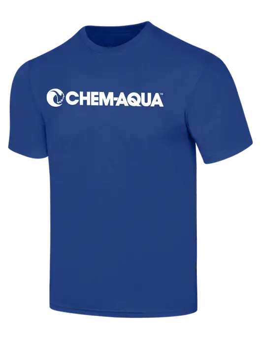 Simply Soft Dark Royal 4.5oz  Poly/Combed Ring Spun Cotton T-Shirt w/Chem-Aqua Logo