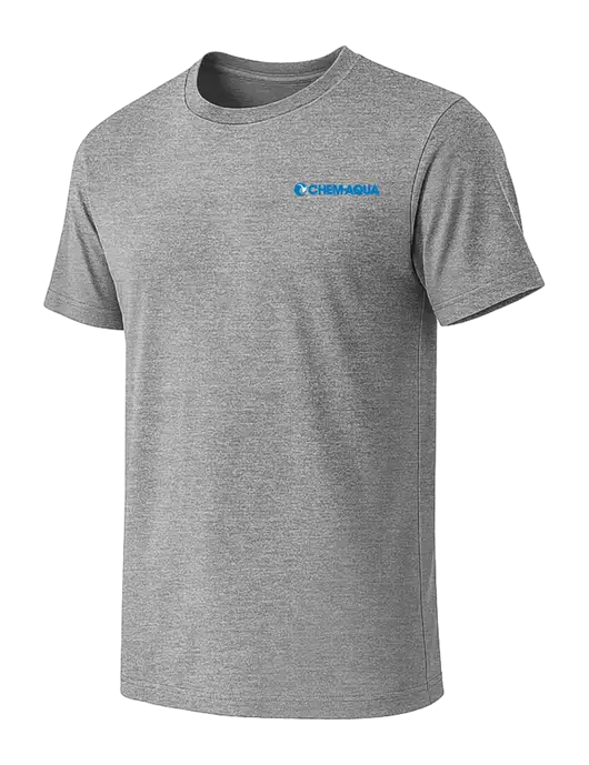 BELLA+CANVAS Heather Grey CVC Short Sleeve Tee w/Chem-Aqua Logo