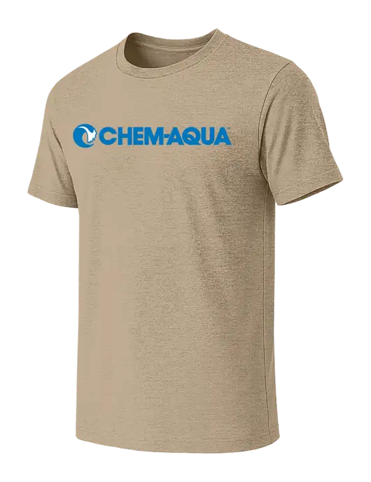 BELLA+CANVAS Heather Tan CVC Short Sleeve Tee w/Chem-Aqua Logo