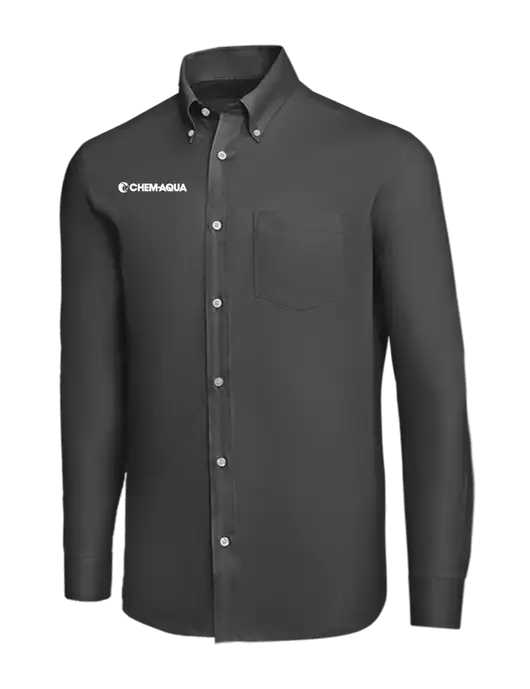 Brooks Brothers Dark Grey Wrinkle-Free Stretch Nailhead Shirt w/Chem-Aqua Logo