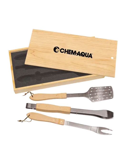 Wood BBQ Gift Set w/Chem-Aqua Logo