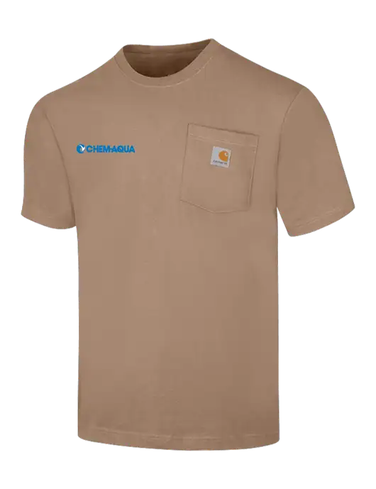 Carhartt Workwear Dark Tan Pocket Short Sleeve T-Shirt w/Chem-Aqua Logo