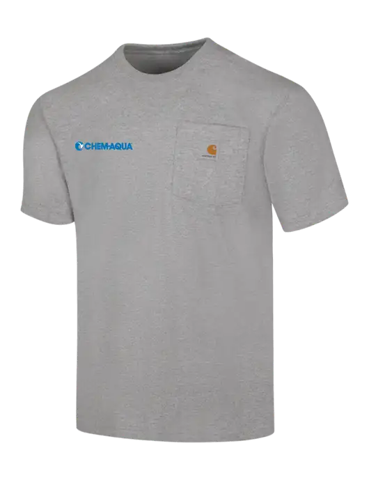Carhartt Workwear Light Grey Heather Pocket Short Sleeve T-Shirt w/Chem-Aqua Logo