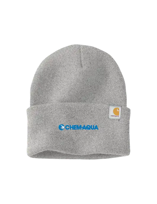 Carhartt Light Grey Heather Watch Cap 2.0 w/Chem-Aqua Logo