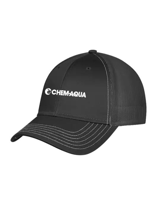 Charcoal Grey Mesh Trucker Cap Snap Back w/Chem-Aqua Logo