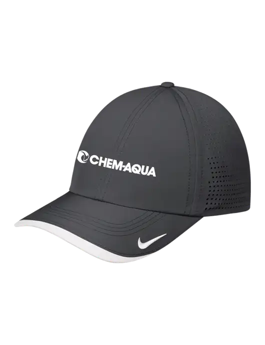 Nike Dark Grey/White Dri-FIT Perforated Performance Cap w/Chem-Aqua Logo