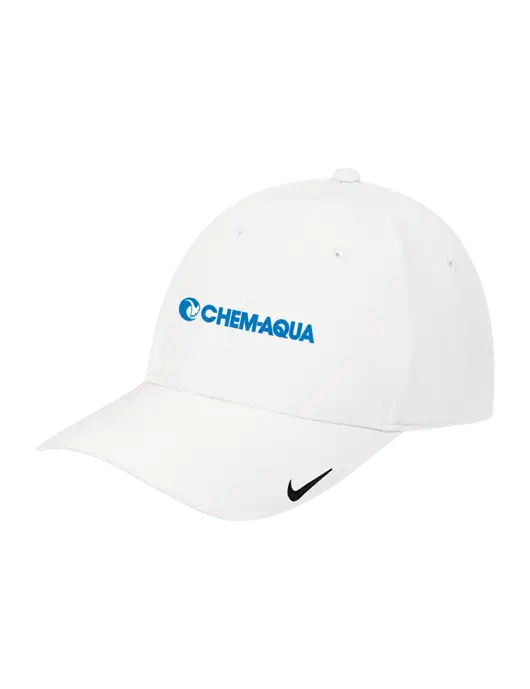 Nike White Dri-FIT Legacy Cap w/Chem-Aqua Logo