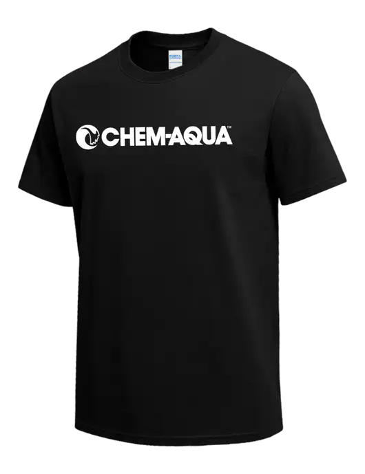 Black Heavyweight 6.1 oz T-Shirt w/Chem-Aqua Logo