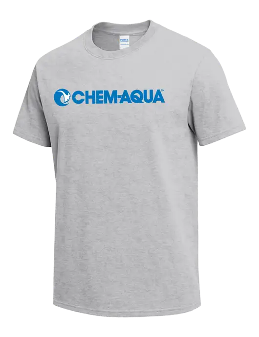 Light Grey Heather Heavyweight 6.1 oz T-Shirt w/Chem-Aqua Logo