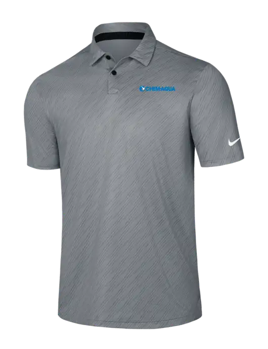 Nike Medium Grey Vapor Dash Polo w/Chem-Aqua Logo